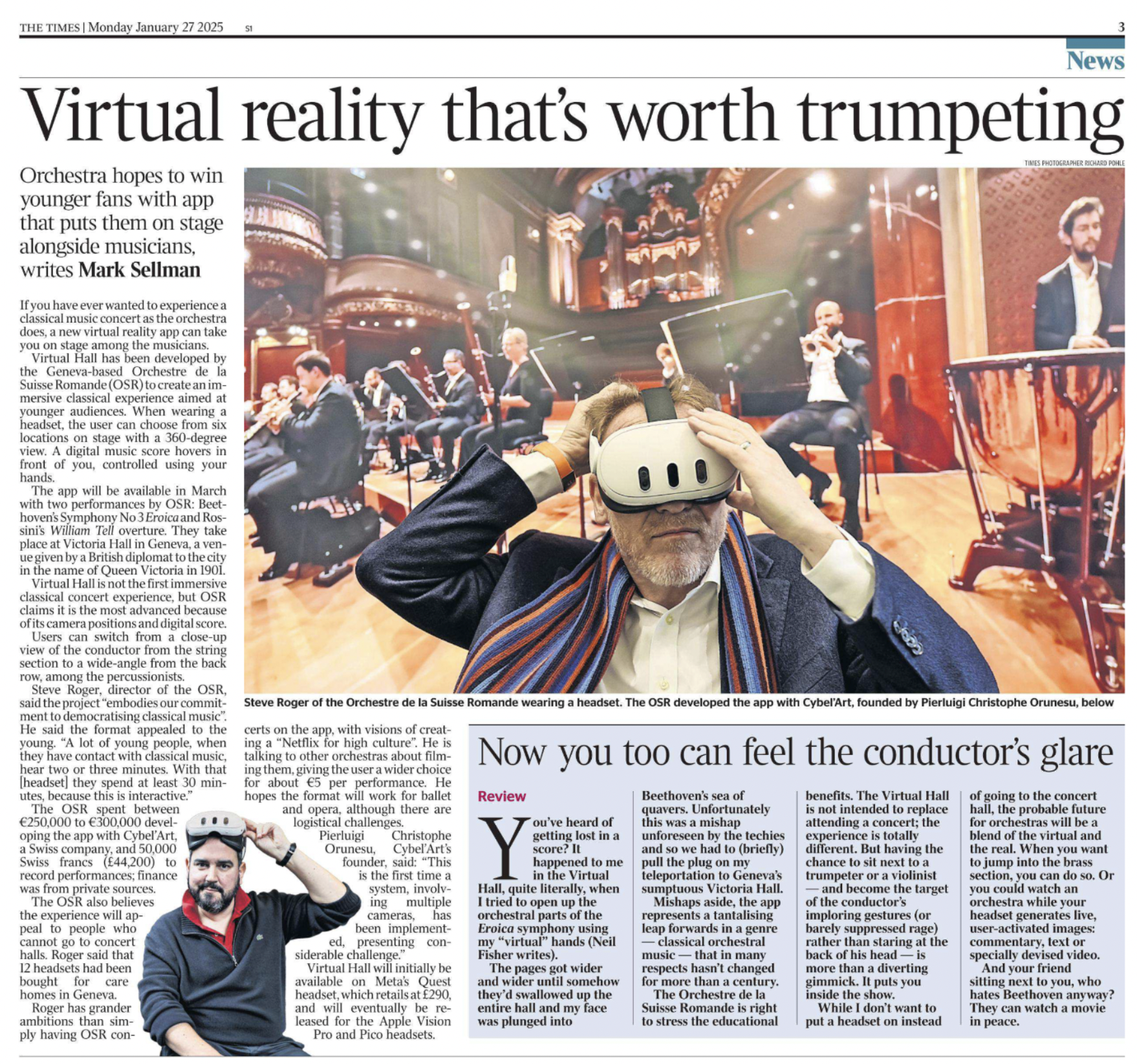 Virtual reality lets classical audiences inside the orchestra